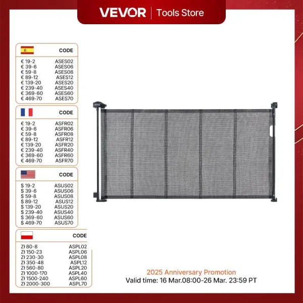 VEVOR Retractable Gate
