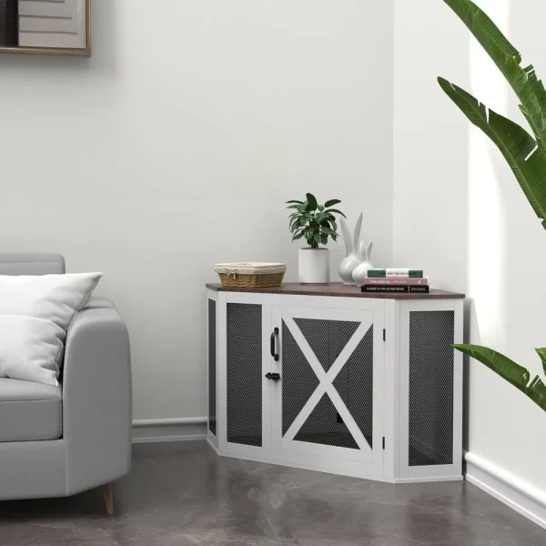 Corner Dog Crate Furniture