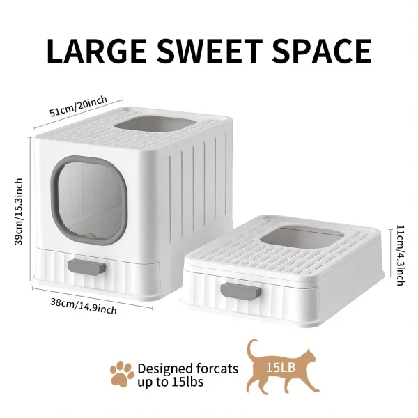 Fully Enclosed Cat Toilet