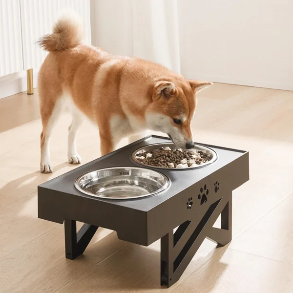 Non-Slip Stainless Steel Elevated Dog Bowl