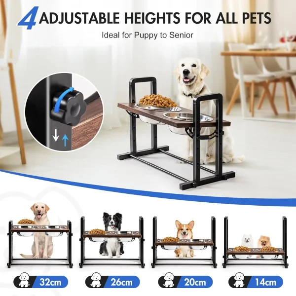Adjustable Raised Feeding Bowls